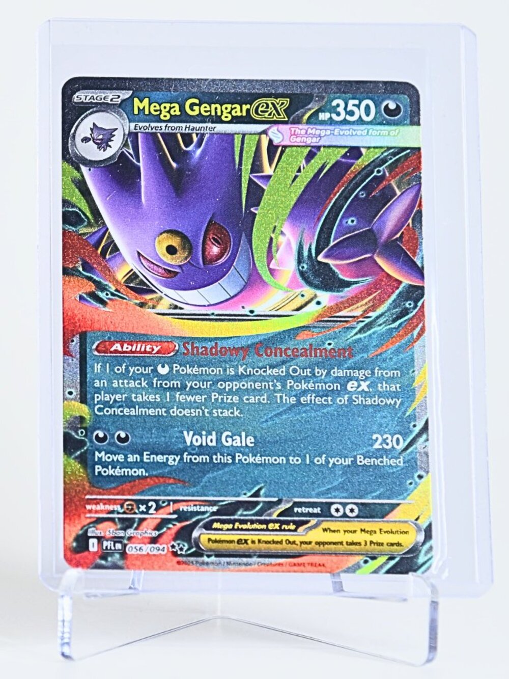 Pokemon Card Mega Gengar 056/094 EX Double Rare Holo Phantasmal Flames
